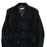 DPI Womens Overcoat Coat Black Suede S
