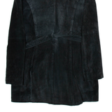 DPI Womens Overcoat Coat Black Suede S