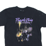 PRINCE Purple Rain Mens Band T-Shirt Black Crew Neck M