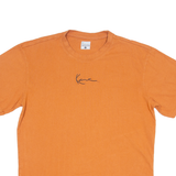 KARL KANI Mens T-Shirt Orange Crew Neck L