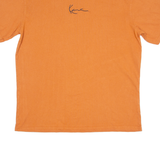 KARL KANI Mens T-Shirt Orange Crew Neck L