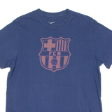 NIKE BARCELONA FC Mens T-Shirt Blue Crew Neck XL