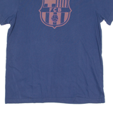 NIKE BARCELONA FC Mens T-Shirt Blue Crew Neck XL