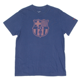 NIKE BARCELONA FC Mens T-Shirt Blue Crew Neck XL