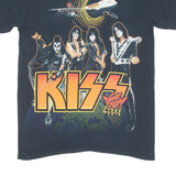 GILDAN Kiss Mens T-Shirt Black Crew Neck S