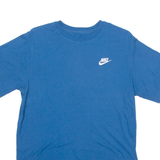 NIKE Mens T-Shirt Blue Crew Neck S