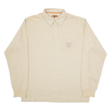 OLLY GAN Sport Mens Sweatshirt Brown Button Neck L