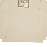 OLLY GAN Sport Mens Sweatshirt Brown Button Neck L