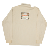 OLLY GAN Sport Mens Sweatshirt Brown Button Neck L