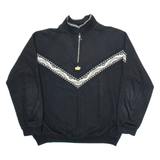 E.B COMPANY Mens Sweatshirt Black 1/4 Zip M