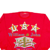 WILLIAM & JOHN USA Mens Sweatshirt Red USA M
