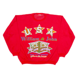 WILLIAM & JOHN USA Mens Sweatshirt Red USA M