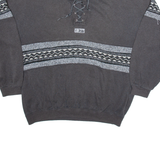 SUN CITY Mens Sweatshirt Grey High Neck L