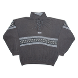 SUN CITY Mens Sweatshirt Grey High Neck L