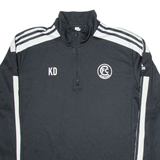 ADIDAS Aubonne FC Mens Sweatshirt Black 1/4 Zip XL