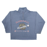 Baseball American League Mens Sweatshirt Blue 1/4 Zip USA L