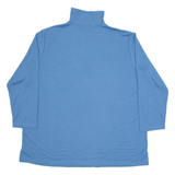 Womens Sweatshirt Blue 1/4 Zip XL