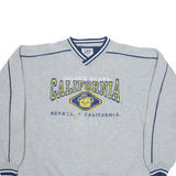 LEE Golden Bears California Mens Sweatshirt Grey V-Neck USA Cashmere XL
