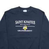 CHAMPION Saint Ignatius Wildcats Mens Sweatshirt Blue USA M
