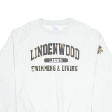 CHAMPION Lindenwood Lions Swimming & Diving Mens Sweatshirt Grey USA L