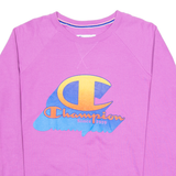 CHAMPION Womens Sweatshirt Purple S