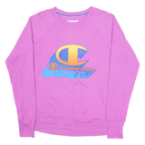 CHAMPION Womens Sweatshirt Purple S