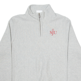 CHAMPION SJU Mens Sweatshirt Grey 1/4 Zip M
