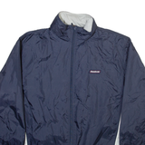 REEBOK Mens Windbreaker Jacket Blue Nylon Hooded M