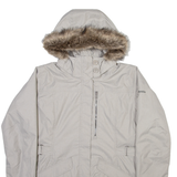 COLUMBIA Insulated Womens Parka Coat Grey Hooded XL