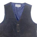 WALL STREET Mens Waistcoat Black L