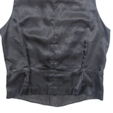 ANGELO LITRICO Mens Waistcoat Black Faux Leather S