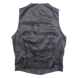 ANGELO LITRICO Mens Waistcoat Black Faux Leather S