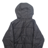ELLESSE Womens Puffer Coat Black Hooded XS