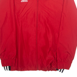 ADIDAS Mesh Lined Mens Track Jacket Red L