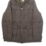 TOMMY HILFIGER Womens Rain Jacket Brown Hooded M