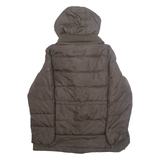 TOMMY HILFIGER Womens Rain Jacket Brown Hooded M