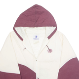 WINDLESS Mens Jacket White Nylon USA Hooded L