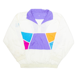 Mens Pullover Jacket White Nylon XL