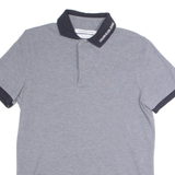 CALVIN KLEIN JEANS Mens Polo Shirt Grey M