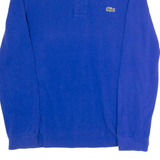 LACOSTE Mens Polo Shirt Blue Long Sleeve XS