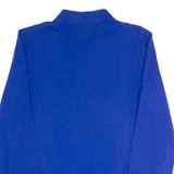 LACOSTE Mens Polo Shirt Blue Long Sleeve XS