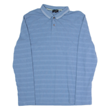 TED BAKER Mens Polo Shirt Blue Long Sleeve M