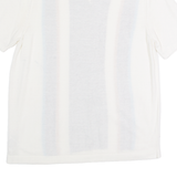 Part Stripe Stretch Mens Polo Shirt White M