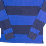 POLO RALPH LAUREN RLPC Mens Polo Shirt Blue Colourblock Long Sleeve L