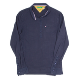 TOMMY HILFIGER Limited Edition Womens Polo Shirt Blue Long Sleeve L