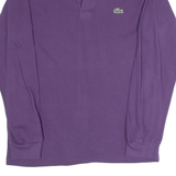 LACOSTE Mens Polo Shirt Purple Long Sleeve S