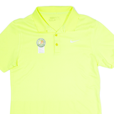 NIKE GOLF DRI FIT NEON Mens Polo Shirt Yellow S