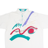 VAN HEUSEN Players GOLF Mens Polo Shirt White Crazy Pattern L