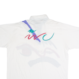 VAN HEUSEN Players GOLF Mens Polo Shirt White Crazy Pattern L