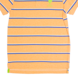 U.S. POLO ASSN Mens Polo Shirt Orange Striped S